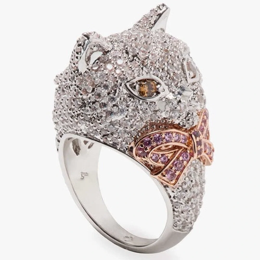 Kate Spade New York Pawlina Cat Ring Size 8 NWT - Picture 2 of 5